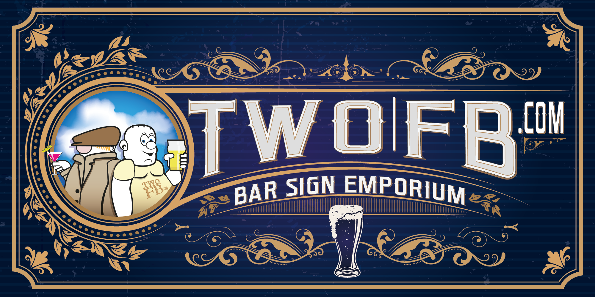 Winner small image - Two Fat Blokes Bar sign Emporium- Twofb.com