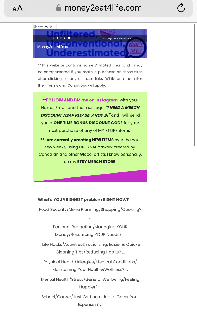 Winner small image - Money2Eat4Life.com